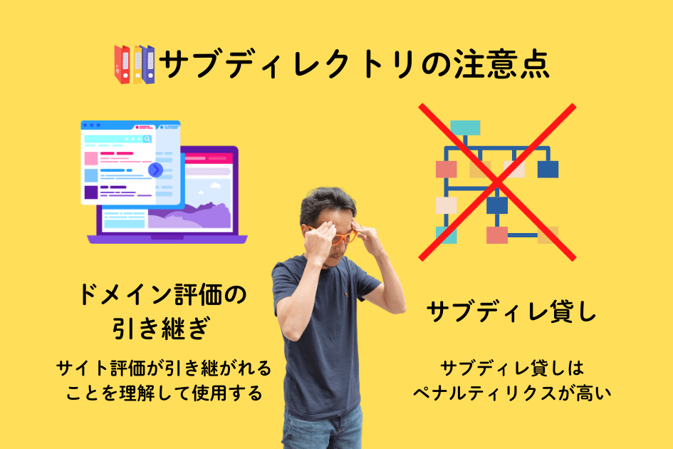 サブディレクトリ使用の注意点はドメイン評価を引き継ぐので貸すのはリスクが高い